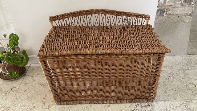 Vintage Rattan Chest Basket