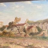 Oil on landscape canvas