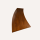 Table basse incurvée en forme de rein plaqué teck