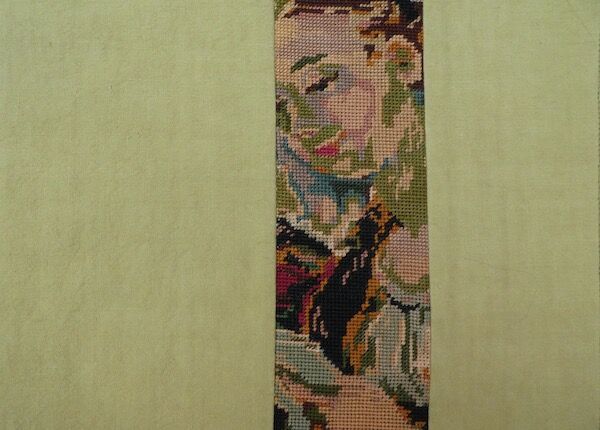 Upcycled cushion "la pensive"