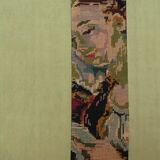 Upcycled cushion "la pensive"