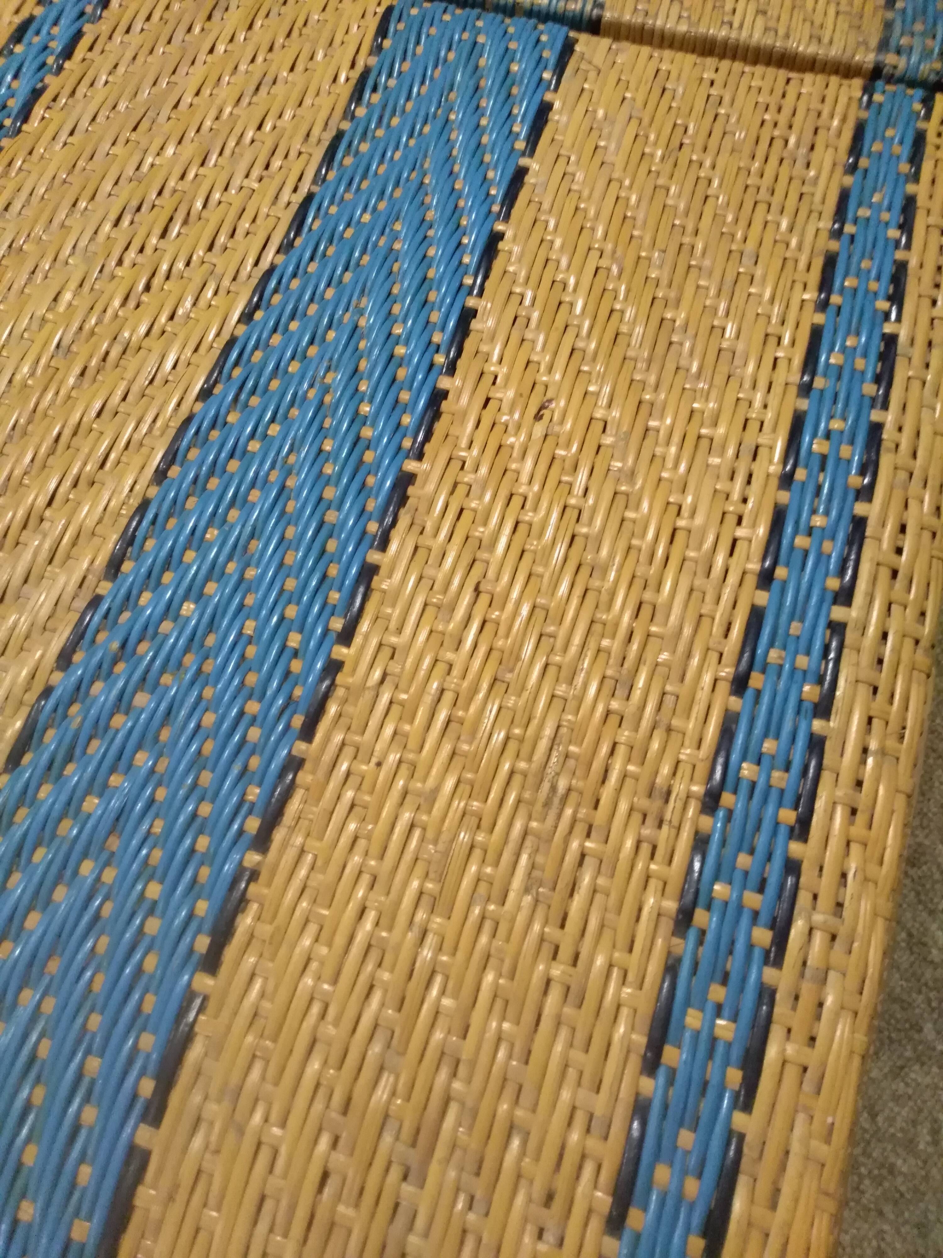 Old rattan and bamboo lounge chair in 1920