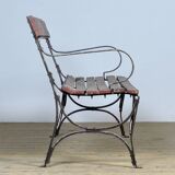 Riveted iron park bench 1920s