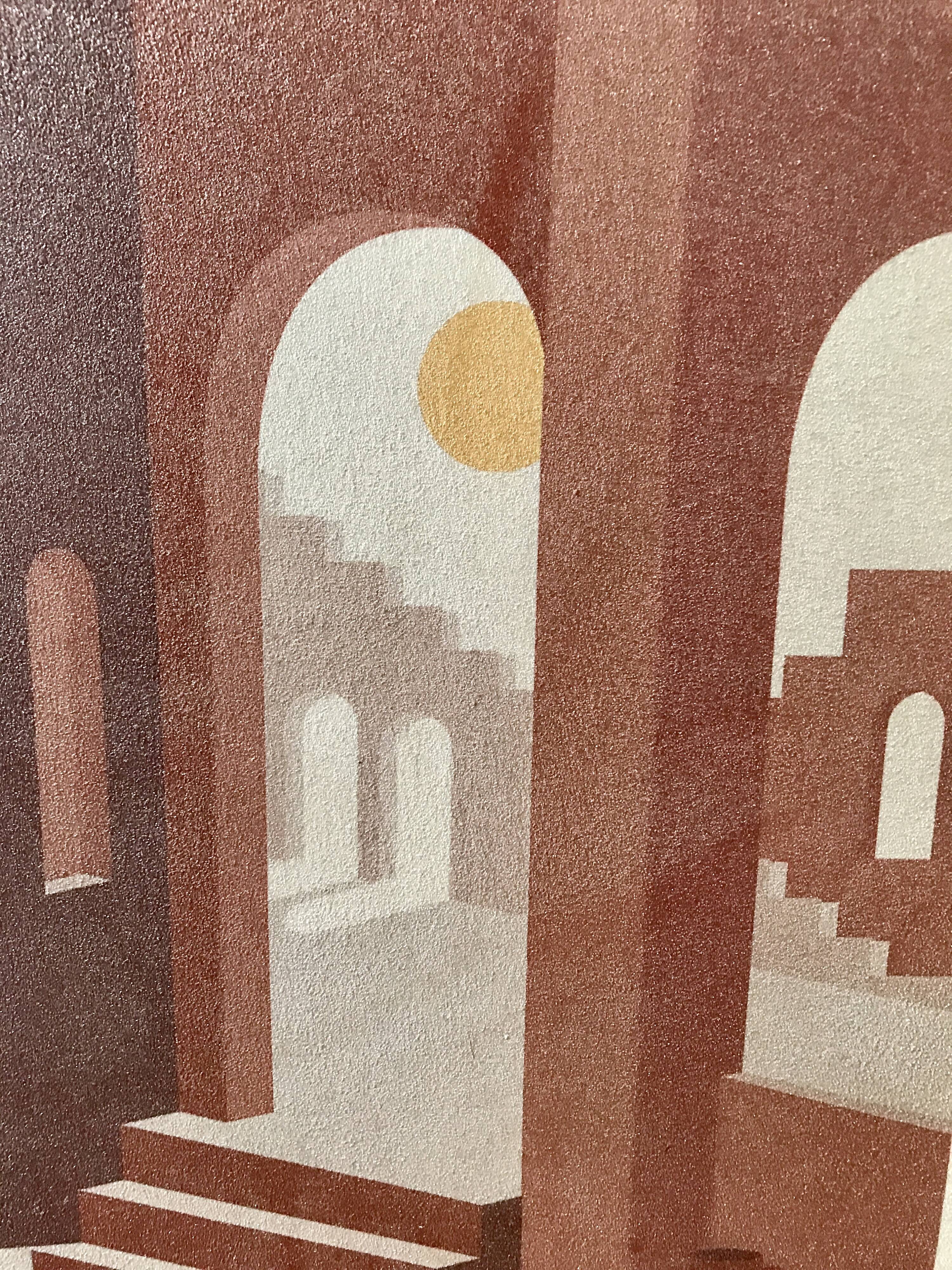 Framed canvas Riad Terra cotta