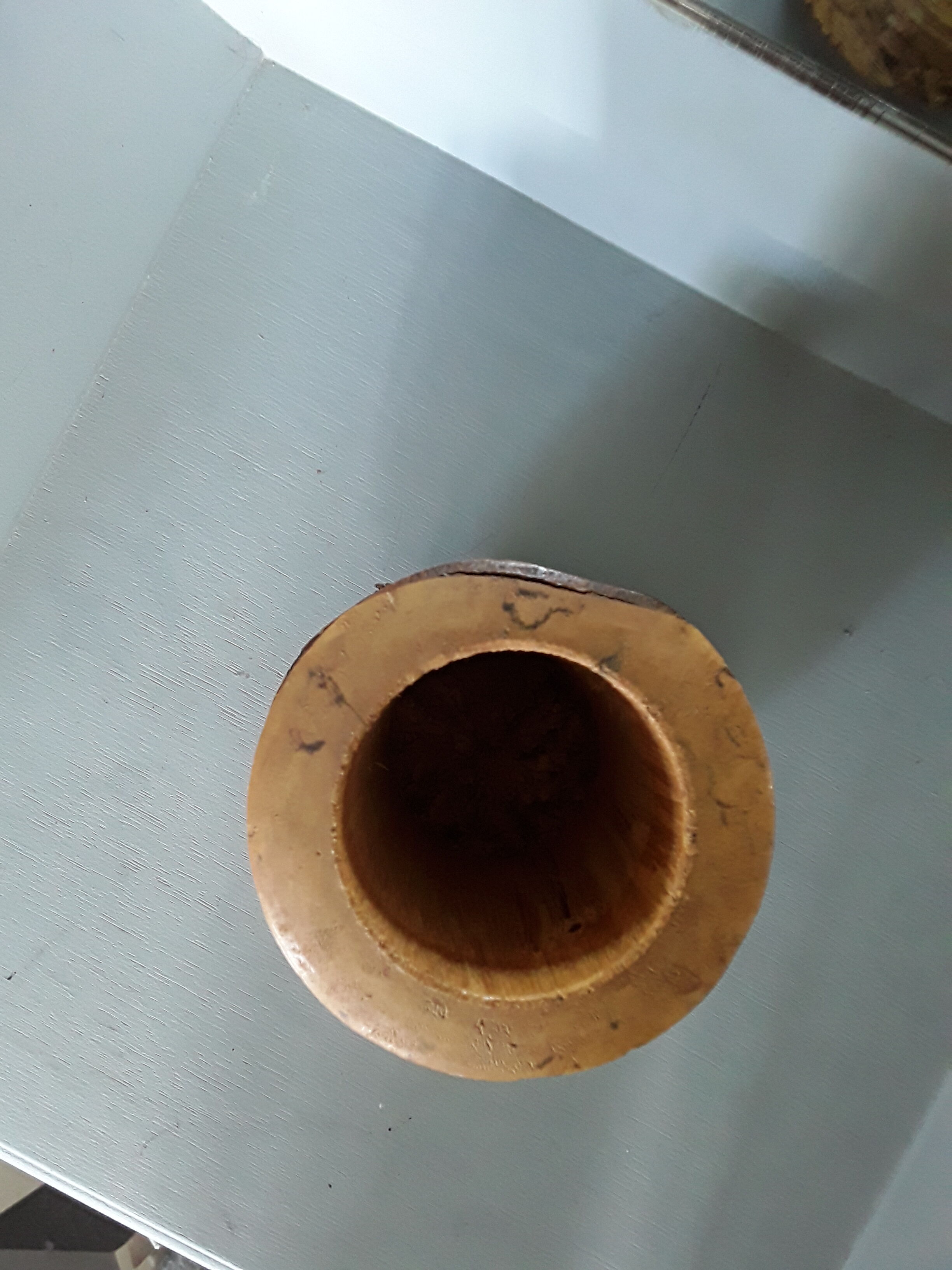 Vase wood art brut 1970