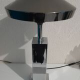 Large vintage chrome steel lamp 1990