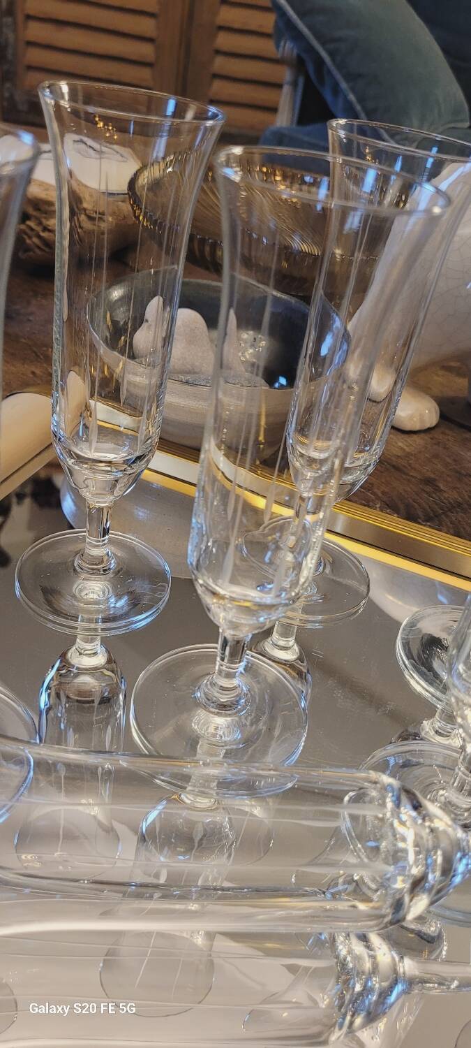 60's champagne flutes