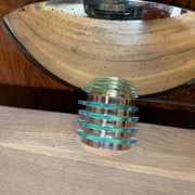 Pair of Art Deco style sconces in brass circa 1970