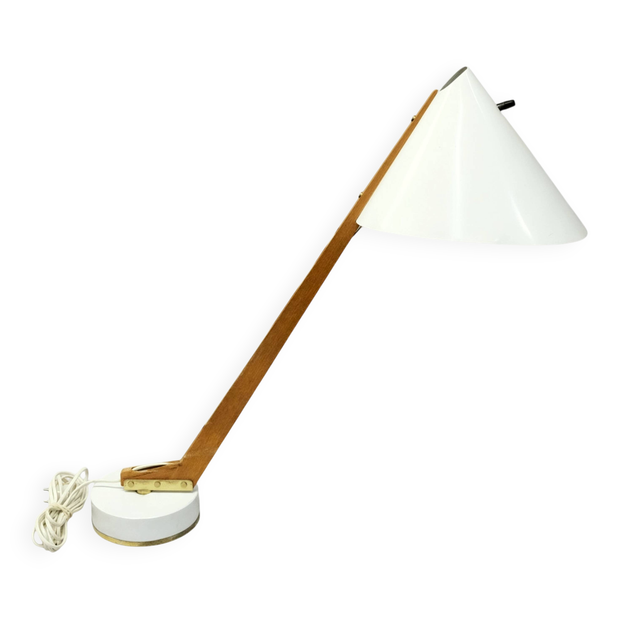 Hans-Agne Jakobsson - Desk lamp "B 54" teak and brass - Sweden 1950