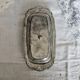 Vintage silver-plated butter dish in rococo style - Glass compartment - Knife