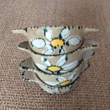 4 glazed terracotta bowls