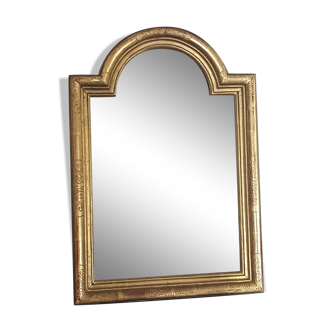 Mirror in old frame wood engraved gilded with gold leaf 40x28 cm