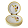 Set of 6 dessert plates Digoin Sarreguemines model "Alouette" years 30-40