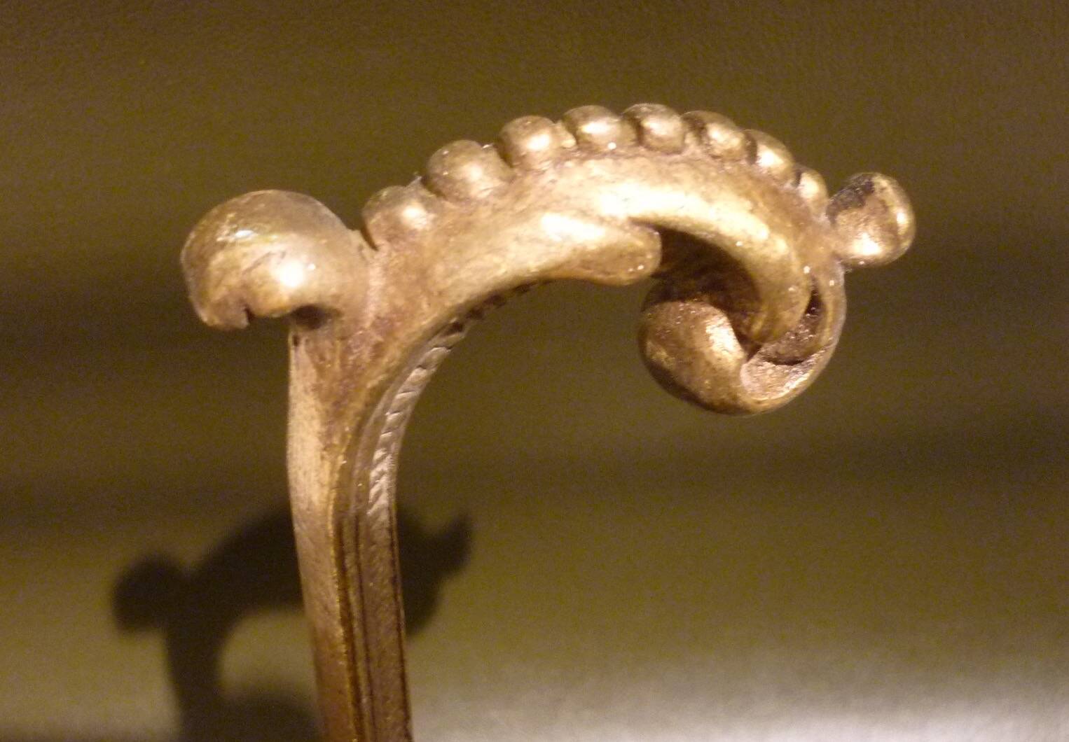 Pairs of 2 old brass tieback hooks