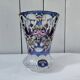 Vase en cristal de Bohème, décor floral peint et émaillé