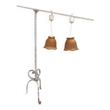 Old rattan pendant lamps