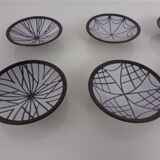 Ceramic bowls by Inge Böttger for BKW Keramik, 1960s, set of 6.