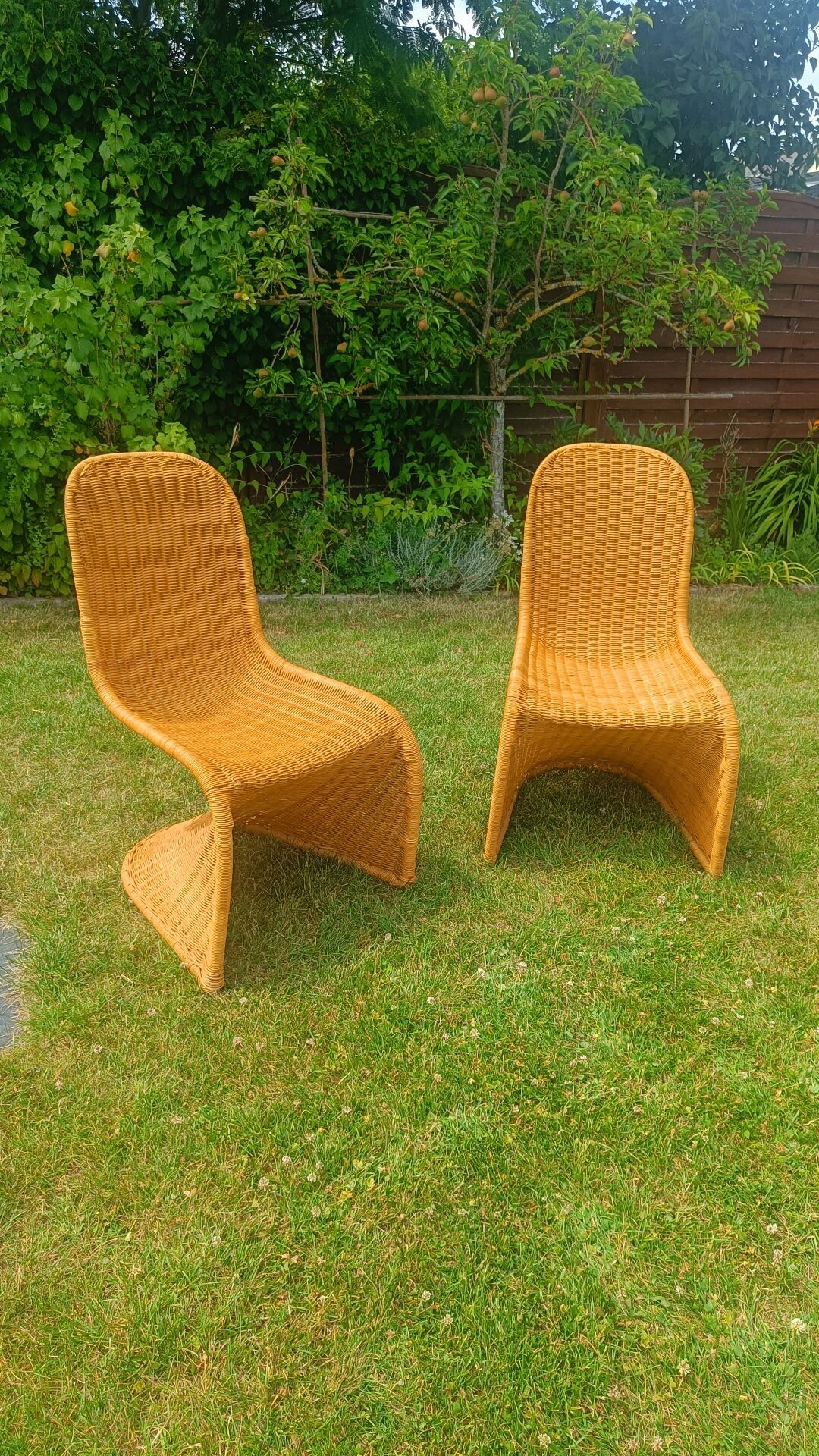 1970s rattan chairs