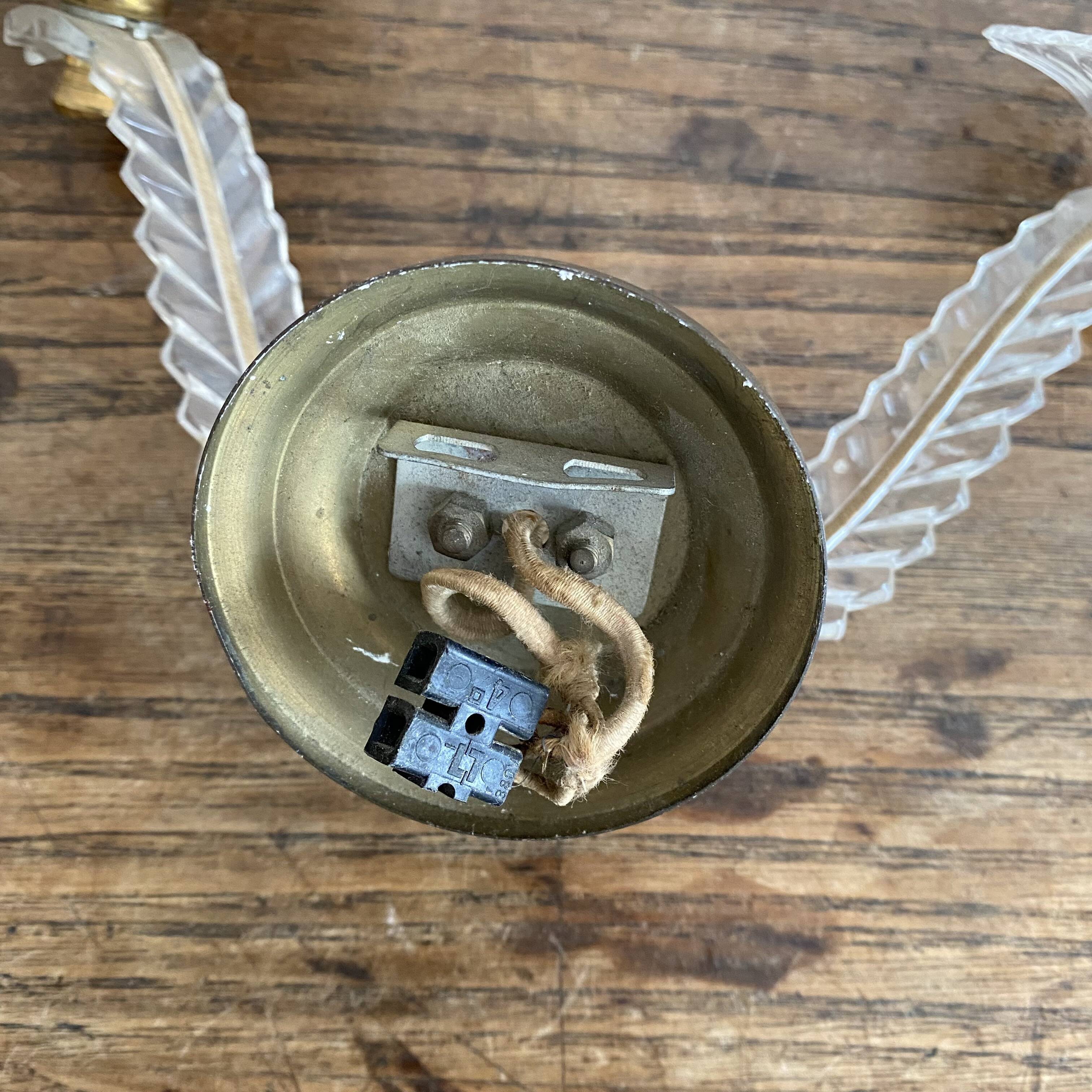 1950s double leaf wall lights