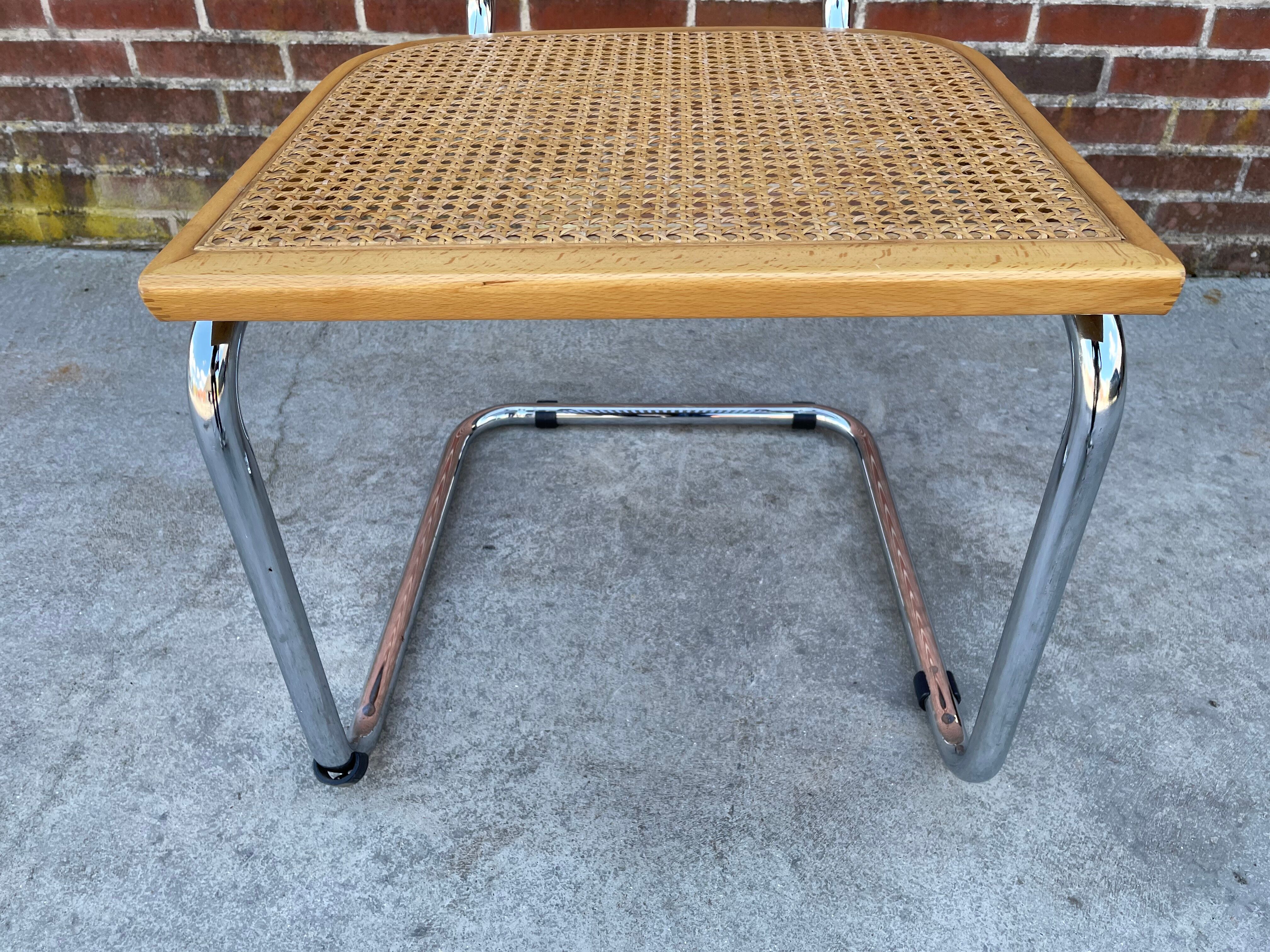 Cesca model design chair with armrests chrome version