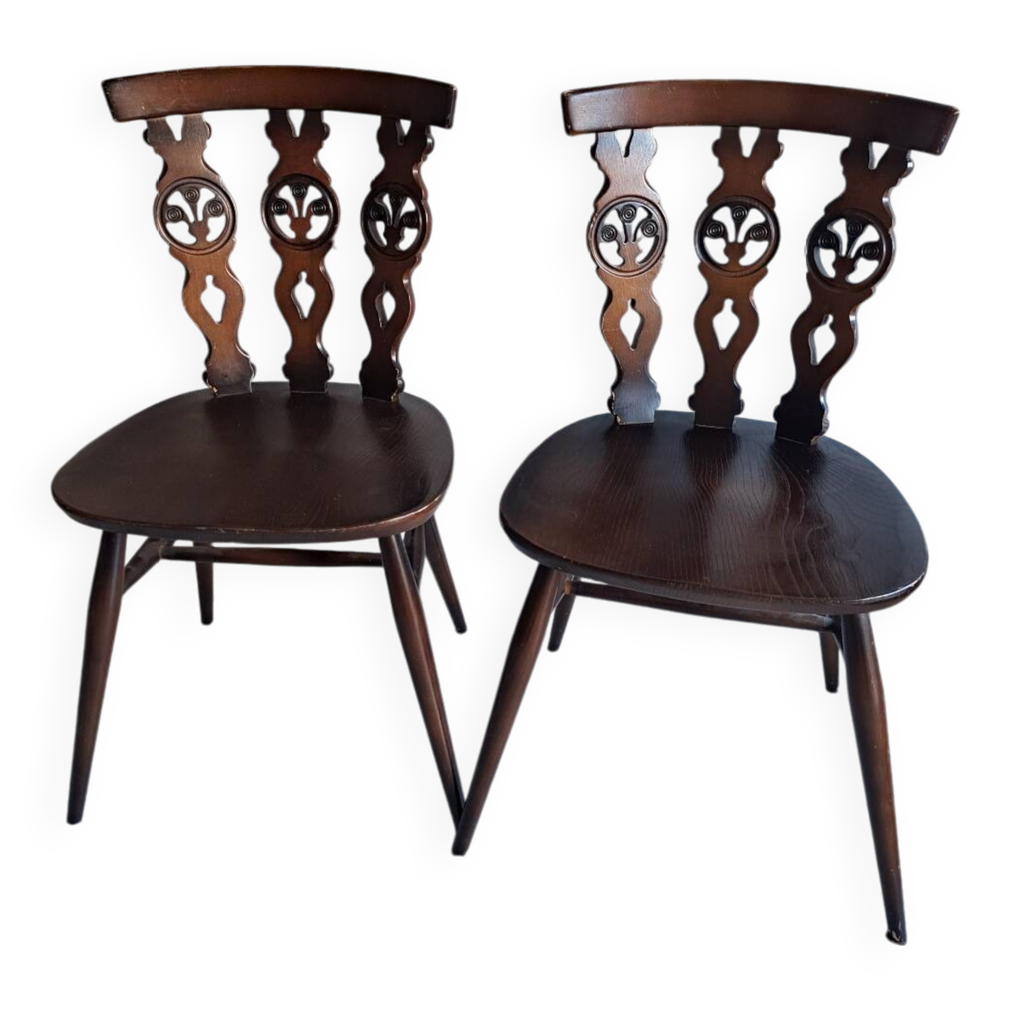 Pair of vintage 60's Ercol chairs