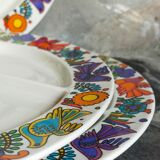 Three vintage Acapulco fondue plates
