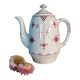 White teapot with rose pattern, Erica model by Franciscan, England