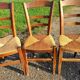 6 old straw chairs