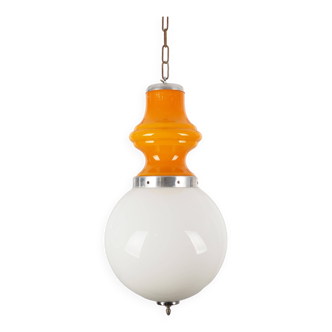 Lampe à suspension, design italien, années 70, fabricant : Mazzega