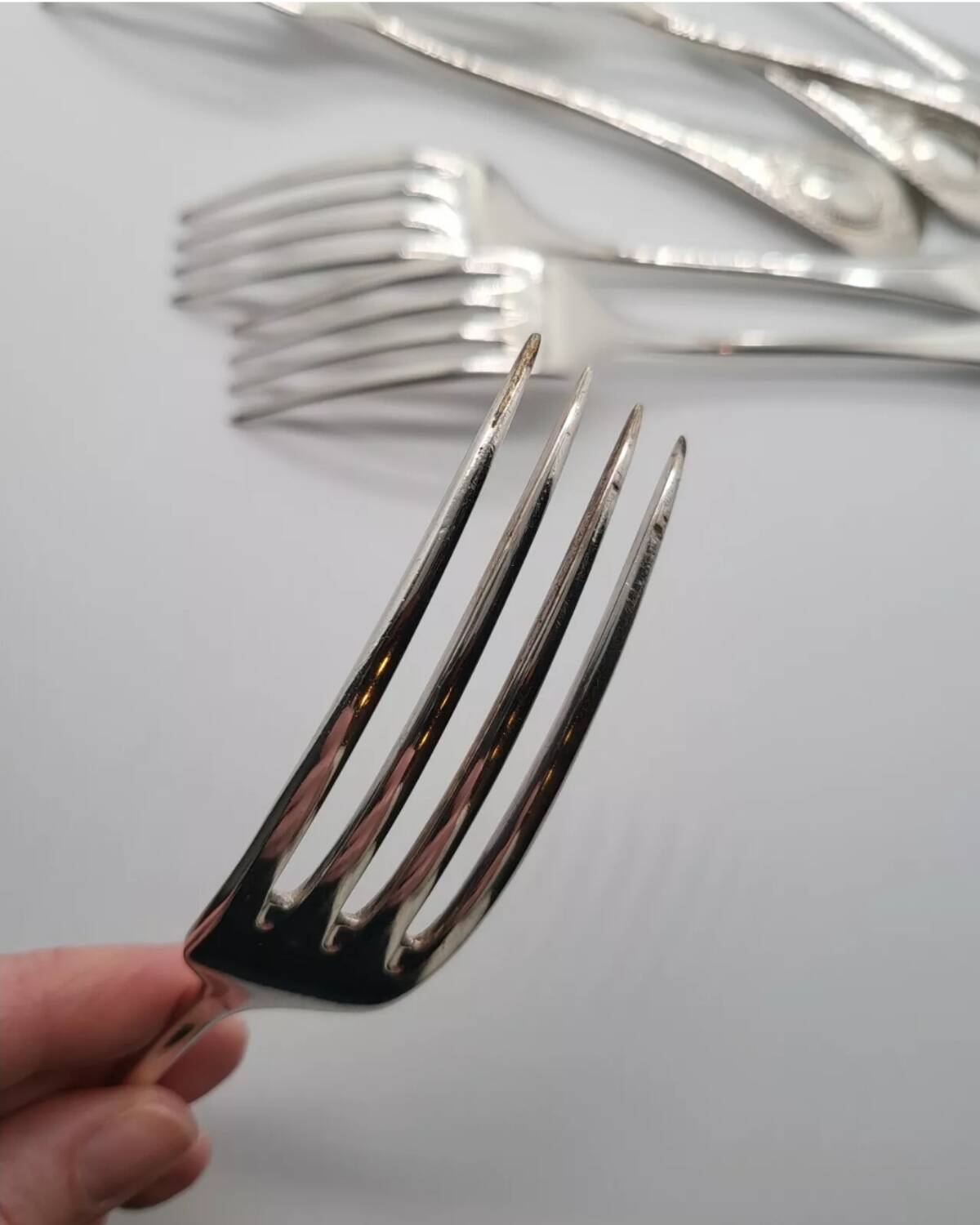 Alfenide Silver Plated Table Forks Set of 7