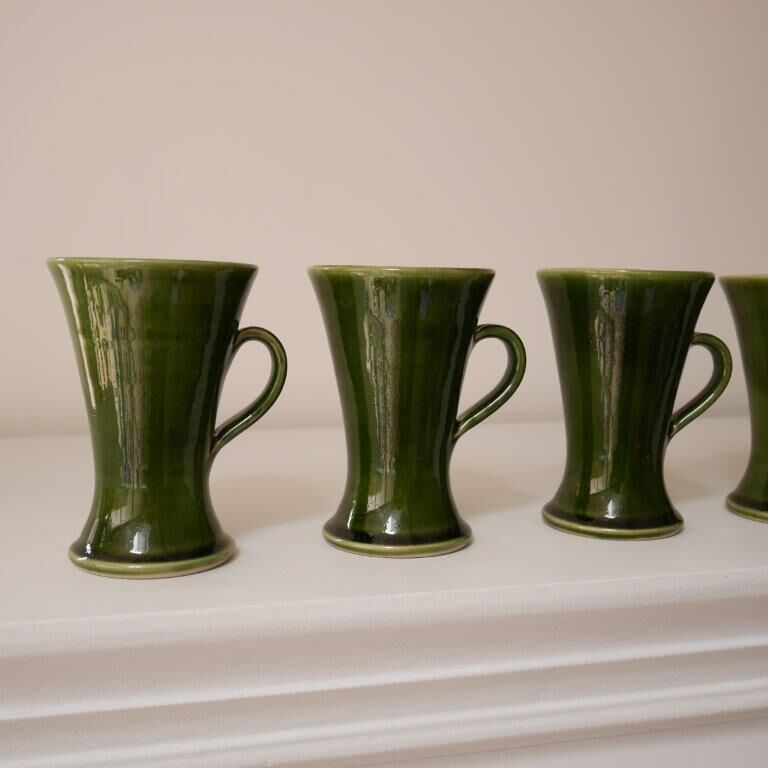 Set of 6 green mazagrans