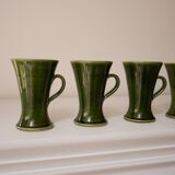 Set of 6 green mazagrans