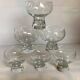6 large bubble coupe glasses with a foot in the Kosta Boda style.