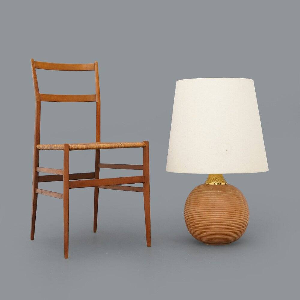 Ceramic table lamp by Ruggero Giangiacomi for La Bottega Il Punto, 1970s.