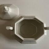 Neo Classic Greek Revival Octagonal Beaded English Earthenware Centerpiece