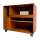 Danish storage cabinet Komfort on teak and rosewood wheels