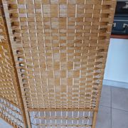 paravent osier, rotin, 5 panneaux