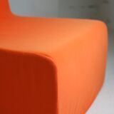 Armchair "space age" foam and orange jersey. Circa 1970