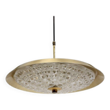 Brass & Glass Pendant Lamp by Carl Fagerlund for Orrefors, 1960s