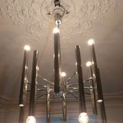 Very large vintage 12-light chandelier by Sciolari - 1970s (Space Age)