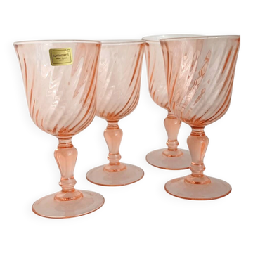 Twisted pink glass Luminarc rosaline