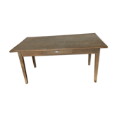 Table de ferme en chêne - 1 tiroir