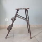 Old wood and metal workshop stepladder