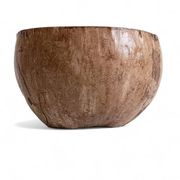 Centre de table Wabi Sabi moderne organique Coco de Mer, sculpté à la main, 19e siècle.