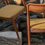 Johannes Andersen - Set of 4 danish teak vintage chairs - Produced by Uldu