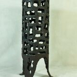 Marcello Fantoni brutalism metal lamp, 1960's