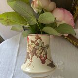Petit vase en faïence polychrome KG Lunéville ancien