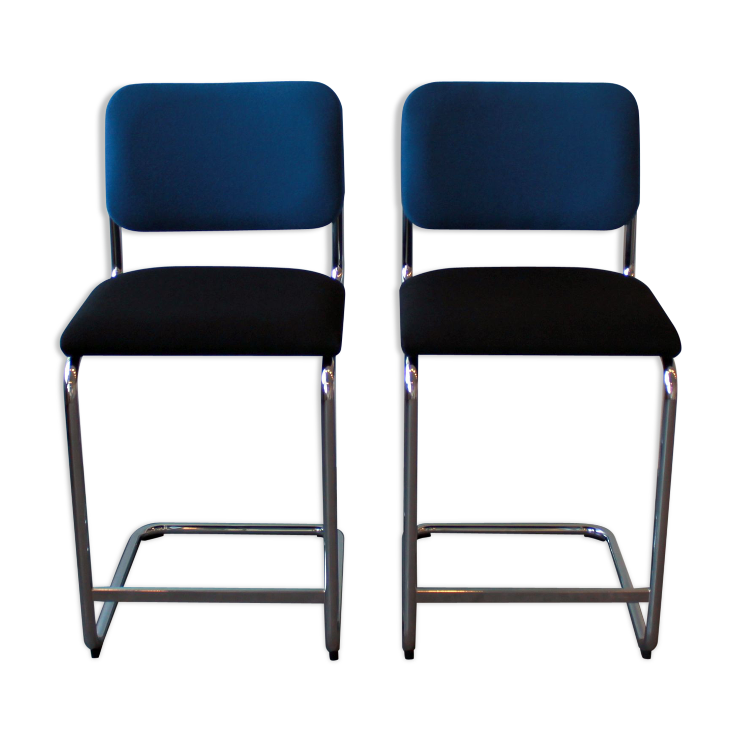 Pair of Knoll Cesca bar stools by Marcel Breuer