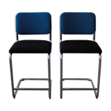 Pair of Knoll Cesca bar stools by Marcel Breuer