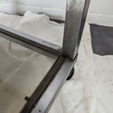 Space Age chrome and smoked glass serving trolley